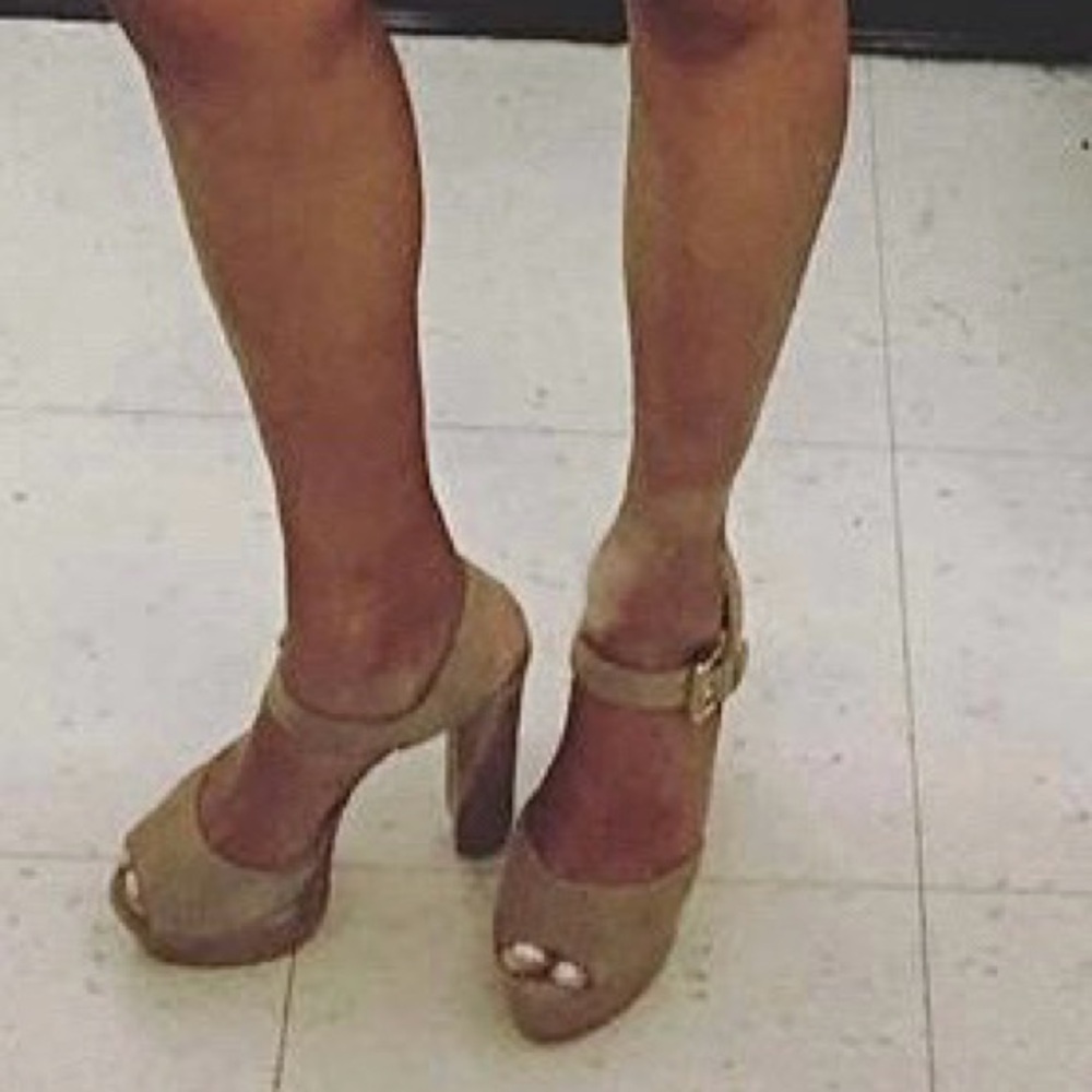 MICHAEL KORS Suede Platform Heels
